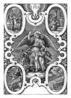 Wächter Engel schützt ein Kind, Hieronymus wierix, 1563 - - Vor 1619 foto