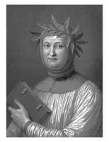 Porträt von Dichter francesco Petrarca foto