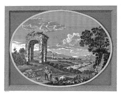 Aussicht von das appian Weg, anonym, nach Jakob Philipp Hackert, 1754 - - 1842 foto