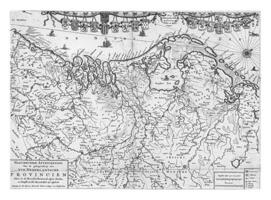 Karte von das Niederlande, 1672 foto