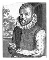 Porträt von Gillis mostaert, Simon Frisius, 1610 foto