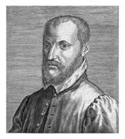 Porträt von Charles de langhe, Philips Galle, 1587 - - 1608 foto