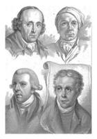 Porträts von Gerhard van Nimwegen, Jakob Katzen, reiner Vinkeles und Dolch langendijk, Jakob ernst Marcus, 1817 foto