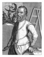 Porträt von michiel Coxcie, Simon Frisius, 1610 foto