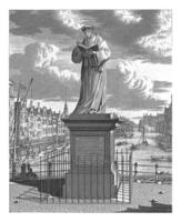 Statue von Wunsch Erasmus im Rotterdam, daniel Stopendaal, nach Hillebrand van der äh, im oder nach 1703 foto