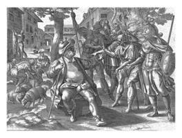 Davids Männer Fragen nabal zum Essen, märten de vos, 1585 foto