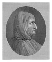 Porträt von francesco Petrarca, pietro becceni, nach giuseppe Bossi, 1765 - - 1829 foto