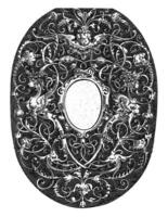 Oval mit stilisiert Ranken und ein leeren Abteil im das Mitte, Hans Janssen, 1615 - - c. 1630 foto