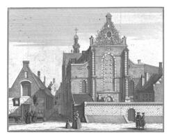 Aussicht von das catharijnekerk im Utrecht, caspar jacobsz. Philipp, nach jan de Beijer, 1744 - - 1758 foto