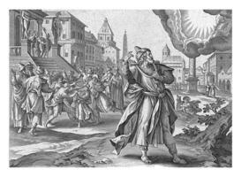 Gott erscheint zu Jeremia, Antonie wierix ii, nach märten de vos, 1639 foto