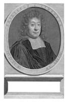 Porträt von Philippus van Limborch beim das Alter von 78, Pieter van Gunst, nach David van der Pla, 1711 - - 1731 foto