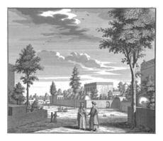 Landschaft mit persisch Häuser, jan caspar Philipp, 1731 foto