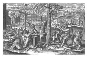 die Geduld im Unglück, Hans collaert ich, nach Crisijn van den Broeck, 1577 foto