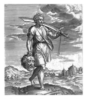 David, Hieronymus wierix zugeschrieben Zu, nach Monogrammist bi von ib, 1577 foto