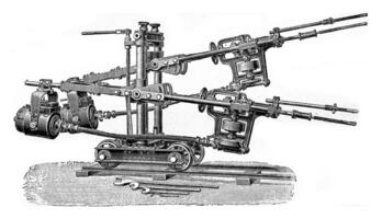 Leistung Perforator, Jahrgang Gravur. foto