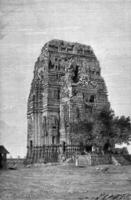 Vihara Tempel im das Festung von Gwalior, Jahrgang Gravur. foto