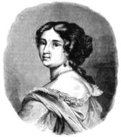 Madame de Wartung, Jahrgang Gravur. foto