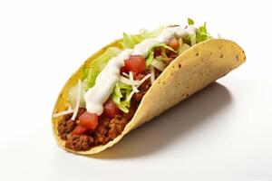 ai generiert Taco Essen Nahansicht foto