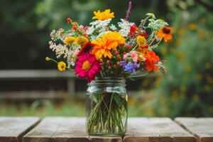 ai generiert Blumen im Krug. schön frisch Frühling Strauß. generativ ai foto