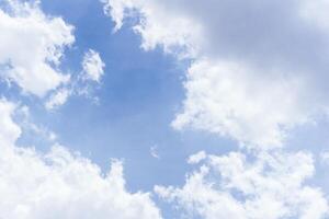 natürlich Himmel schön Blau und Weiß Textur Hintergrund. Blau Himmel mit Wolke. foto