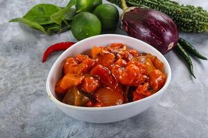Chinesisch Küche - - Garnele Süss und sauer Soße foto