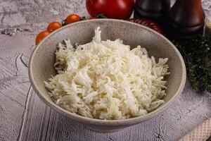 indisch Küche gedämpft Basmati Reis foto