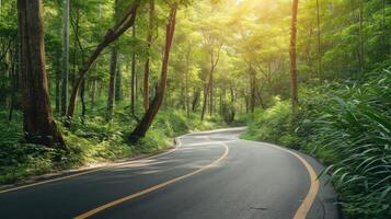 ai generiert leeren Asphalt Straße Autobahn Hintergrund, generativ foto