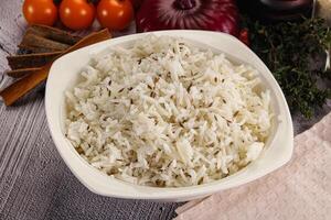indisch Küche jeera Basmati Reis foto