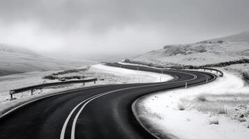 ai generiert leeren Asphalt Straße Autobahn Hintergrund, generativ foto