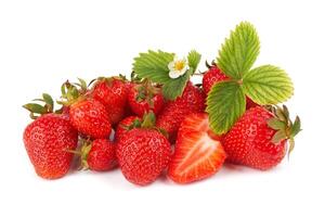 Erdbeeren auf Weiß foto