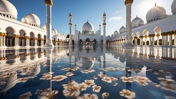 ai generiert Scheich zayed großartig Moschee foto