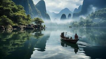 ai generiert li Fluss, China. foto