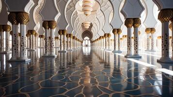 ai generiert Scheich zayed großartig Moschee foto