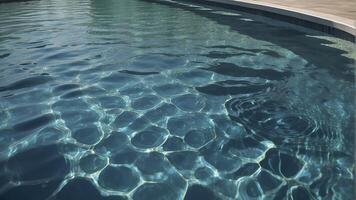 ai generiert Schwimmbad Hintergrund, Blau Schwimmbad Wasser, sonnig Tag, Blau Wasser Hintergrund, Blau Wasser Oberfläche foto