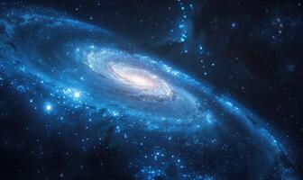 ai generiert das Spiral- Galaxis ist gezeigt im diese Bild foto
