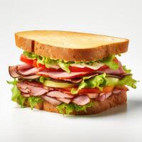 ai generiert Sandwich mit Schinken foto