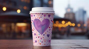 ai generiert Kaffee Tasse Verpackung Design foto