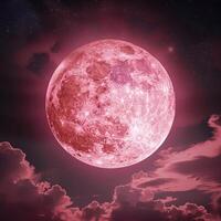 ai generiert Rosa Mond Foto