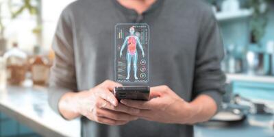 Körper Organ, Scan zu prüfen physisch Gesundheit, behandeln Krankheit foto