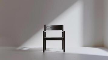 ai generiert glatt minimalistisch Stuhl, ein modern Stuhl mit sauber Linien und ein minimalistisch Design gegen ein Weiß Hintergrund, generativ ai foto