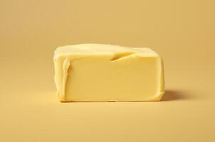 ai generiert minimalistisch Stück von Butter foto