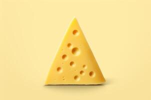 ai generiert minimalistisch Stück von Dreieck Käse foto