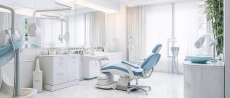 ai generiert Zähne Bleaching Dental Klinik, kosmetisch Zahnheilkunde foto