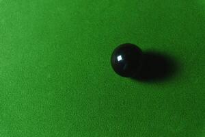 das schwarz Ball zum Snooker foto