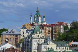 Aussicht von st. Andreas Kirche von kahl Berg, Kiew, Ukraine foto