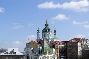 st. Andreas Kirche, Kiew, Ukraine. historisch Gebäude im Barock Stil. foto