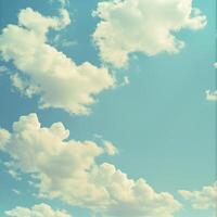 ai generiert schön Wolken flattern im Blau Himmel foto