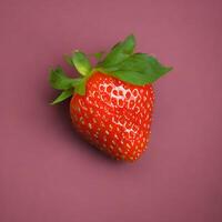 ai generiert Erdbeere Obst isoliert auf ein transparent Hintergrund generativ ai foto