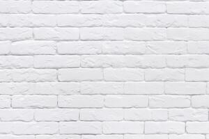 Hintergrund von ein Weiß Backstein Mauer foto