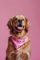 ai generiert Hund tragen Bandana foto